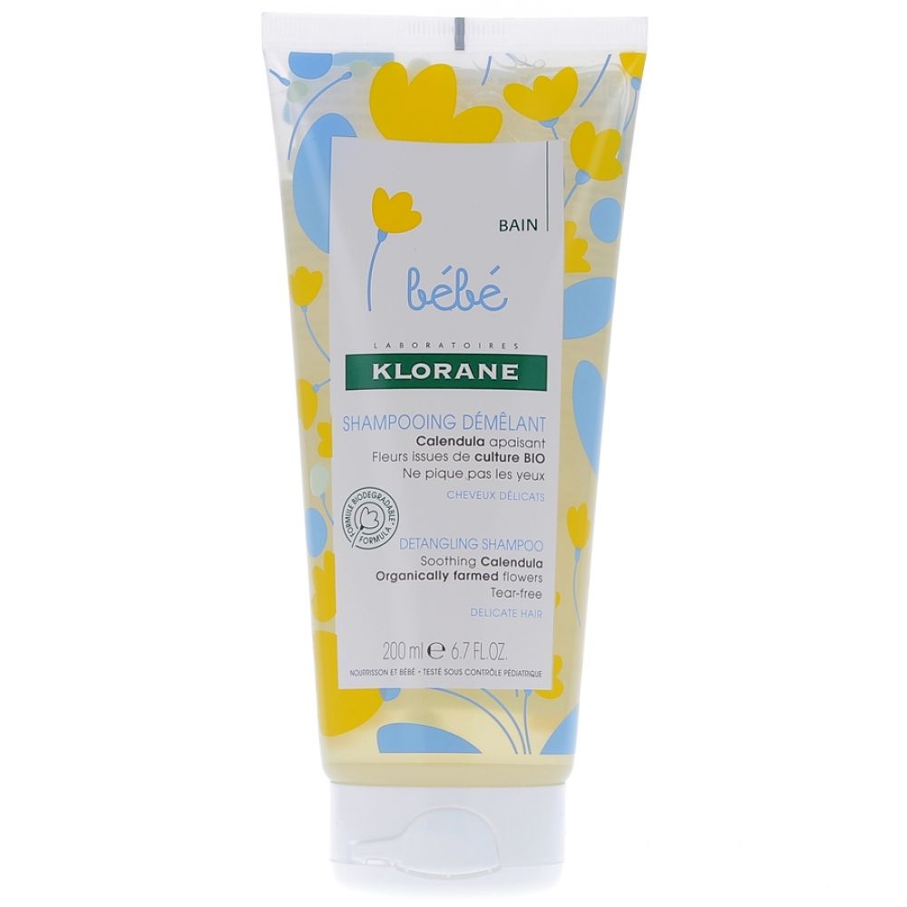 Klorane bébé shampooing doux démêlant, 200 ml 200 ML