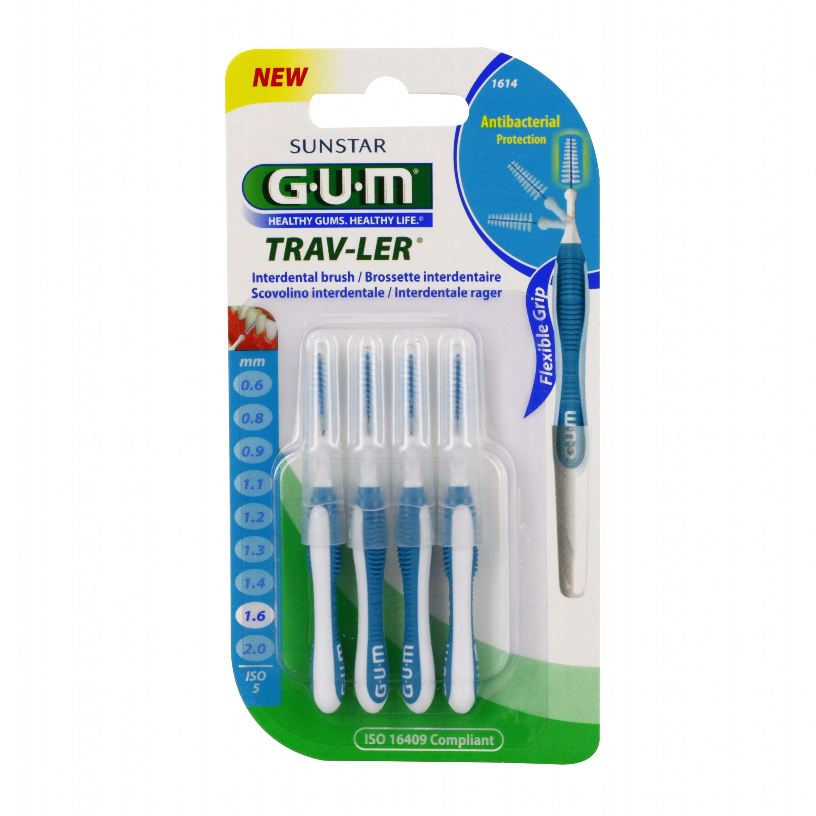 Gum brossettes 1614 trav-ler  brossettes de voyage 1.6 mm 1 Unités