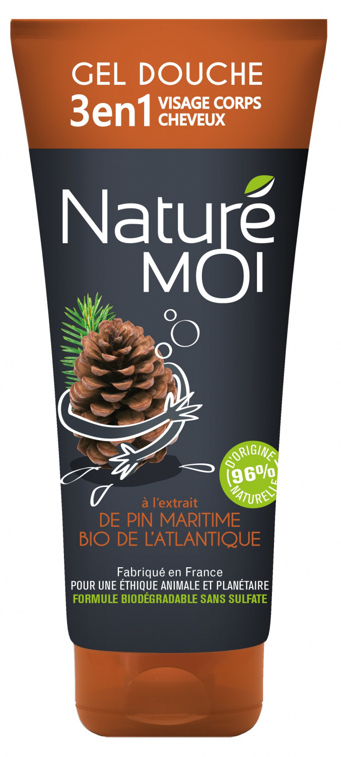 Nature moi gel douche 3en1 - au pin maritime bio de l'atlantique 200 ML
