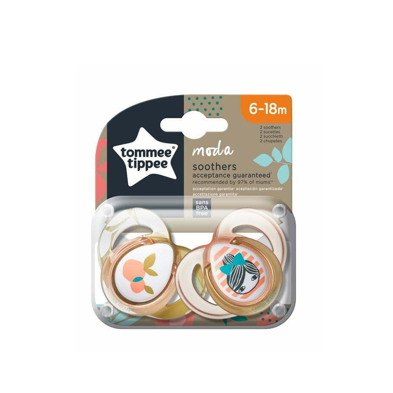 Tommee Tippee 2 Sucettes Moda Fille 6-18 M Pas d'unité