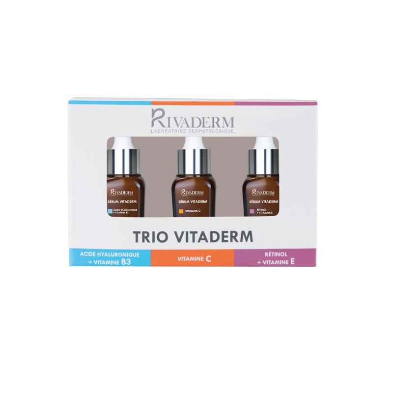 RIVADERM TRIO SERUM VITADERM 3 Flacons
